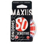 Ультратонкие презервативы в пластиковом кейсе MAXUS AIR Sensitive - 3 шт.