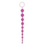 Фиолетовая анальная цепочка ORIENTAL JELLY BUTT BEADS 10.5 PURPLE - 26,7 см.