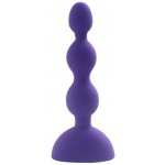 Фиолетовый анальный вибростимулятор Anal Beads S - 14,5 см. 